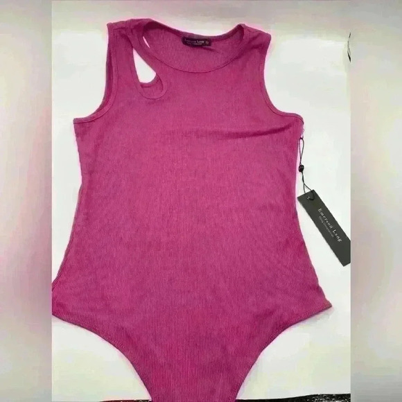 Emerson lang Women’s bodysuit sz large NWT Pink - Picture 1 of 5